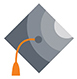 grey graduation cap