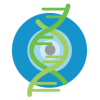 blue circle with green dna strand