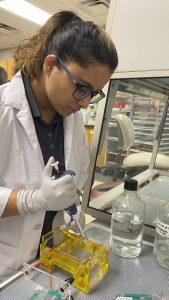 Swati Mishra in the lab