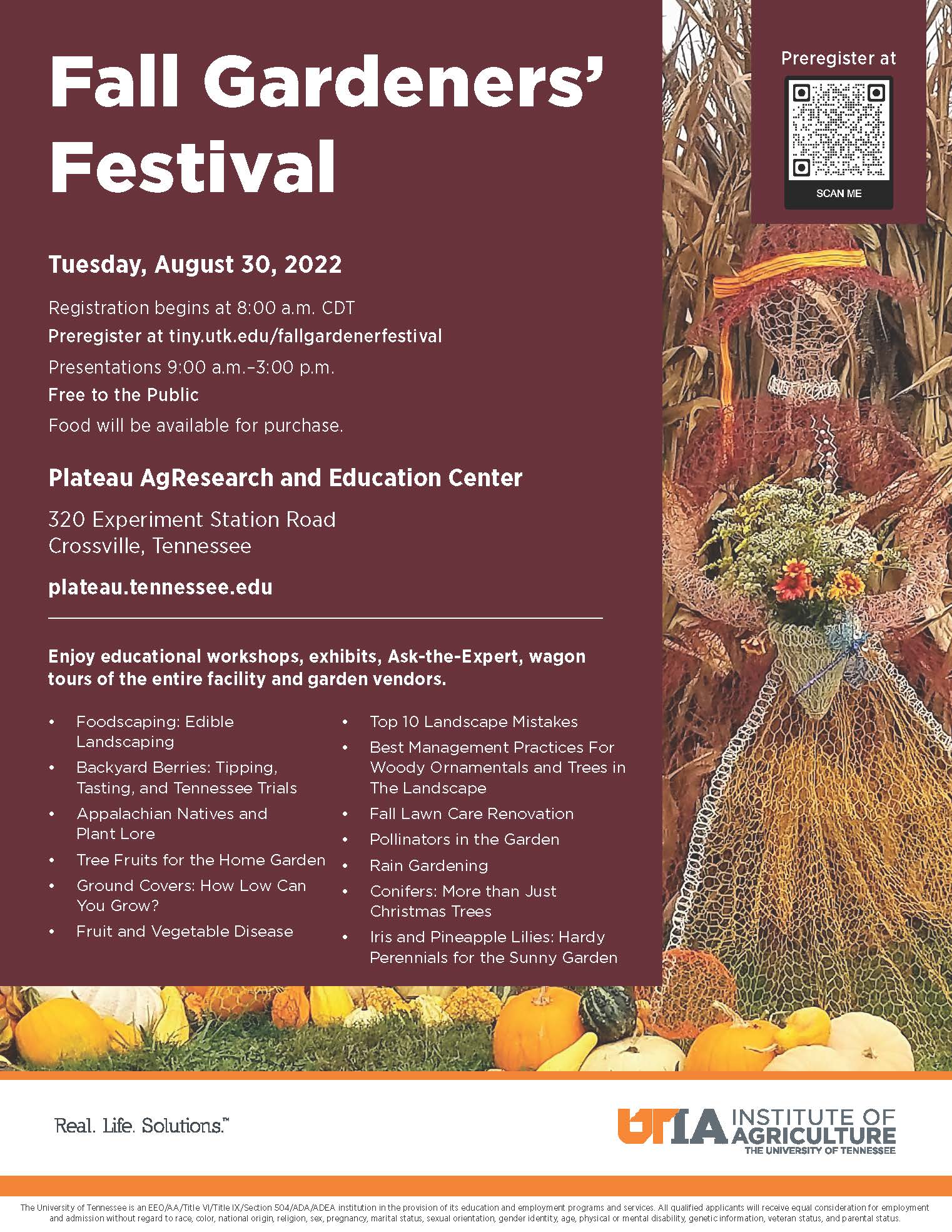 2022 Fall Gardeners Festival Poster